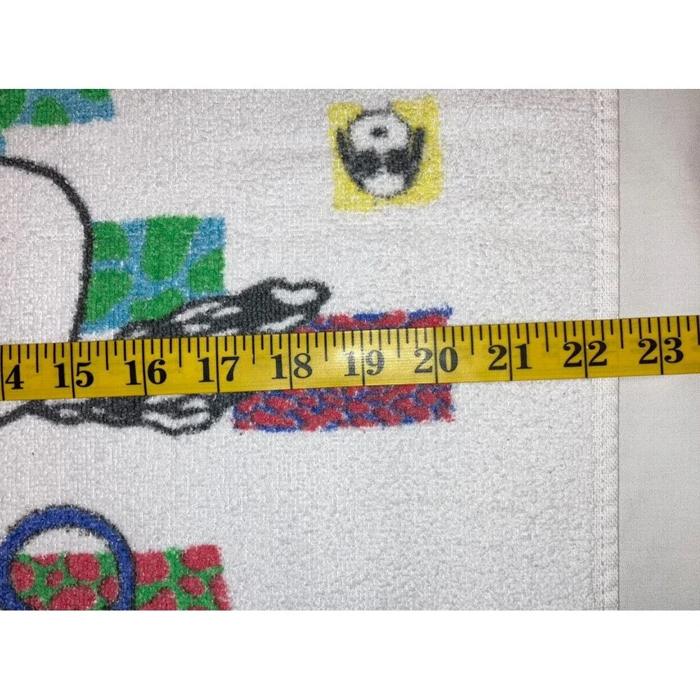 Vintage Peanuts Snoopy & Woodstock Soccer Football Gym Sports Towel by Cannon